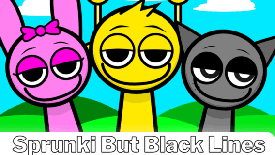 Sprunki But Black Lines Mod